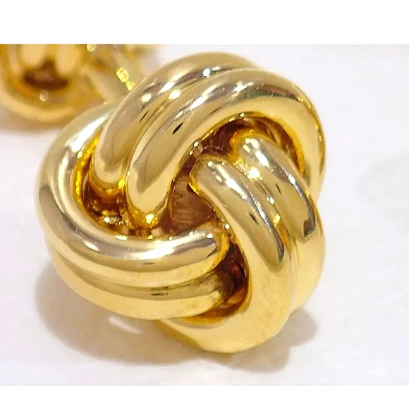 18K Tiffany & Co. Love Knot Yellow Gold Cufflinks - Picture 5 of 6